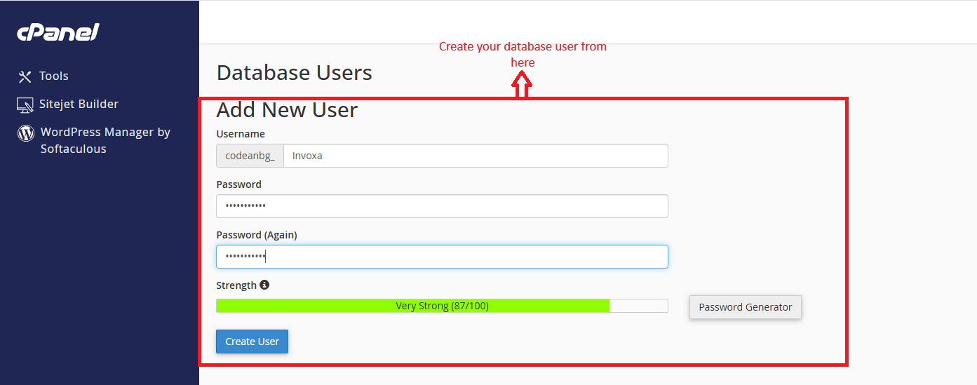 Create Database User