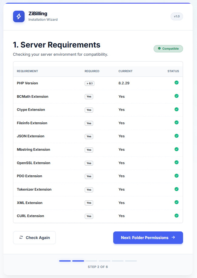 Server Requirements Check
